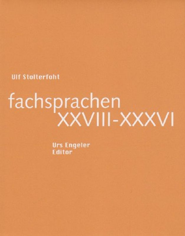 fachsprachen XXVIII-XXXVI