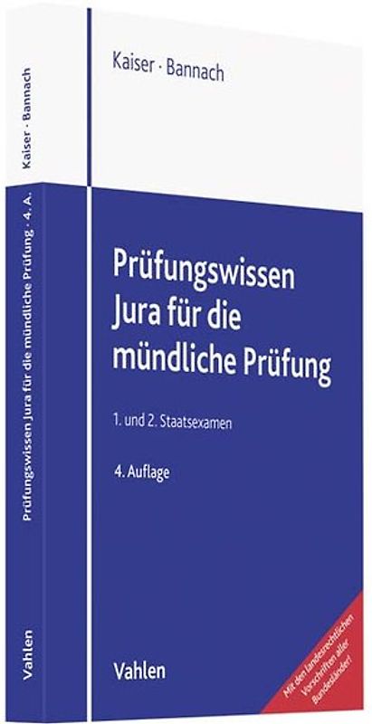 Prüfungswissen Jura für die mündliche Prüfung