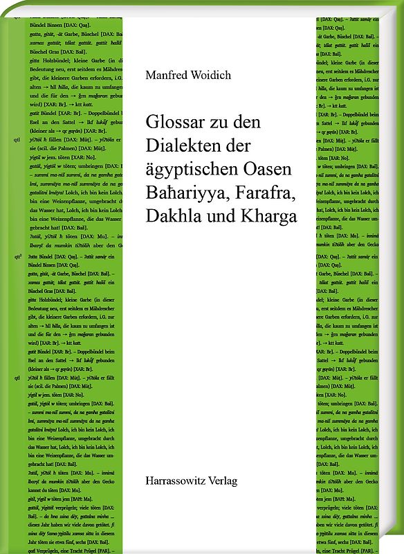 Ägyptische Dialekte / Glossar zu den Dialekten der ägyptischen Oasen Baħariyya, Farafra, Dakhla und Kharga