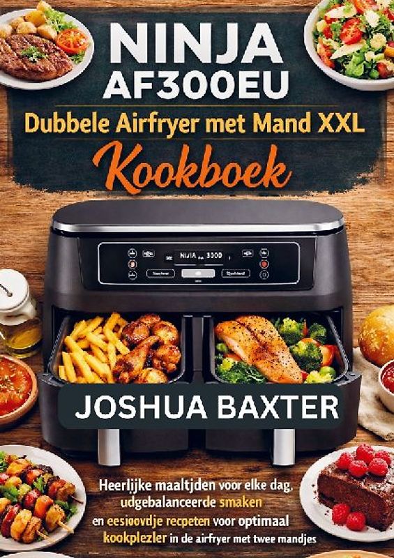 NINJA AF300EU Dubbele Airfryer met Mand XXL Kookboek
