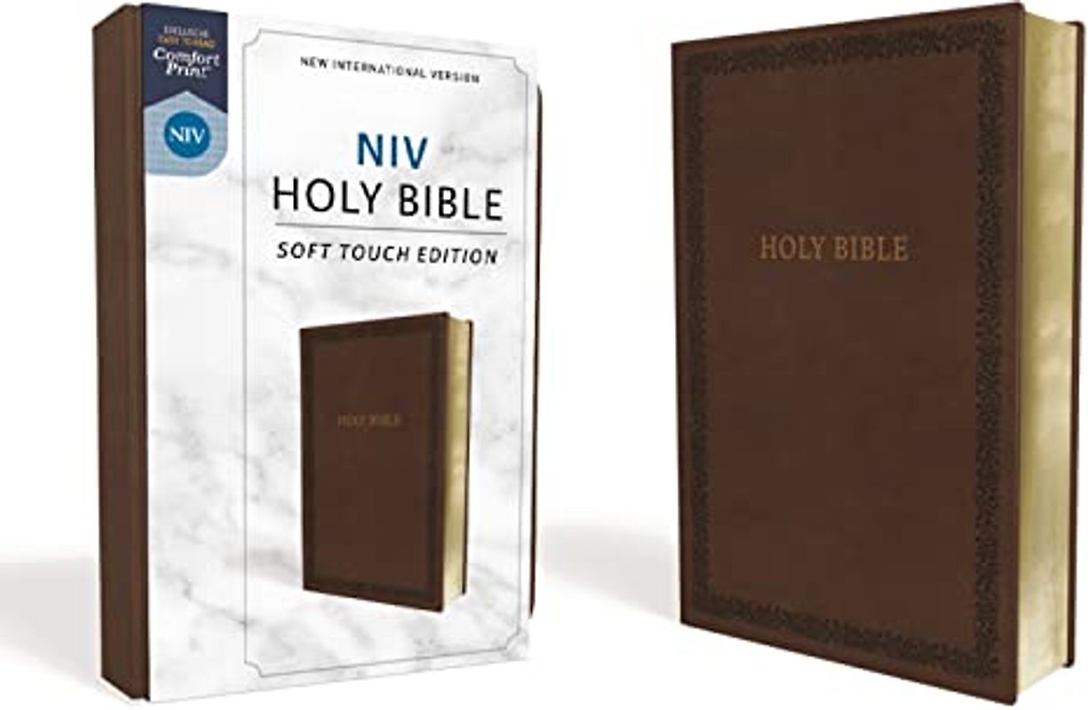NIV, Holy Bible, Soft Touch Edition, Imitation Leather, Brown, Comfort Print