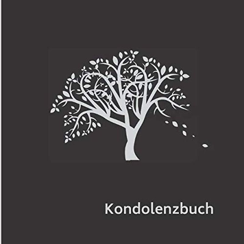 Kondolenzbuch: Motiv Baum • Trauerbuch zum Auslegen auf der Trauerfeier oder Beerdigung
