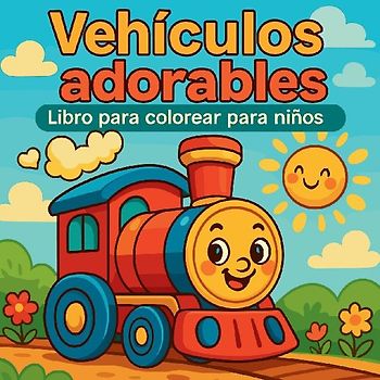 Vehículos adorables - Libro para colorear para niños