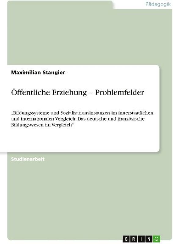 Öffentliche Erziehung - Problemfelder