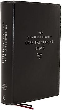 Nasb, Charles F. Stanley Life Principles Bible, 2nd Edition, Leathersoft, Black, Thumb Indexed, Comfort Print