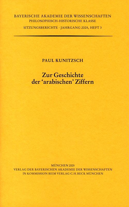 Zur Geschichte der "arabischen" Ziffern