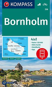 KOMPASS Wanderkarte 236 Bornholm 1:50.000