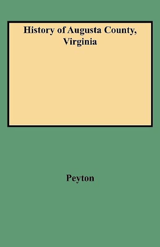 History of Augusta County, Virginia