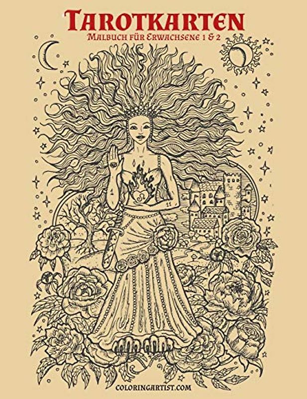 Tarotkarten-Malbuch für Erwachsene 1 & 2