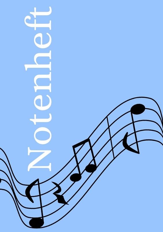 Notenheft: DIN A5 Notenlinienheft | 100 Seiten mit 12 Notenzeilen / Systeme pro Blatt | Papier 90g/m² | Musikheft mit Notenlinien