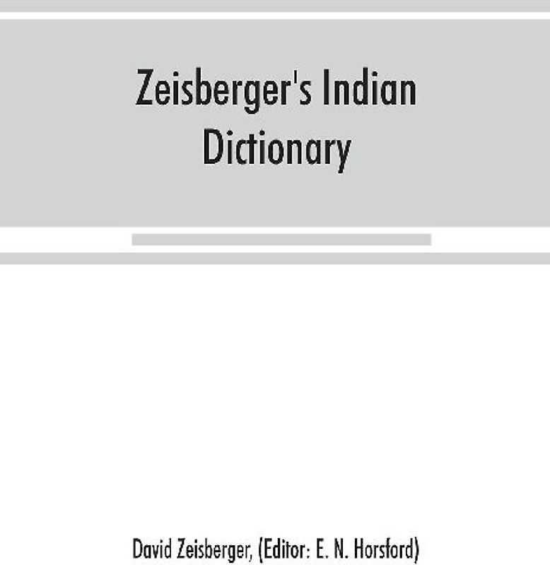 Zeisberger's Indian dictionary