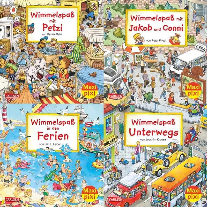 Maxi-Pixi-4er-Set 43: Wimmelbilder 4 (4x1 Exemplar)