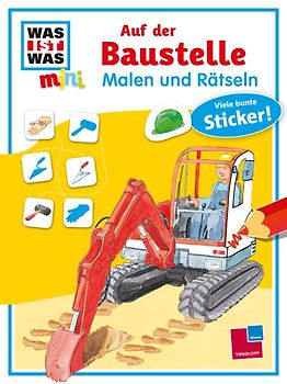 Malen und Rätseln: Auf der Baustelle