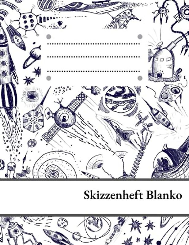 Skizzenheft Blanko: Blanko Skizzenheft A4 zum Zeichnen in der Schule und Zuhause| Kladde a4 blanko| Sketchbook