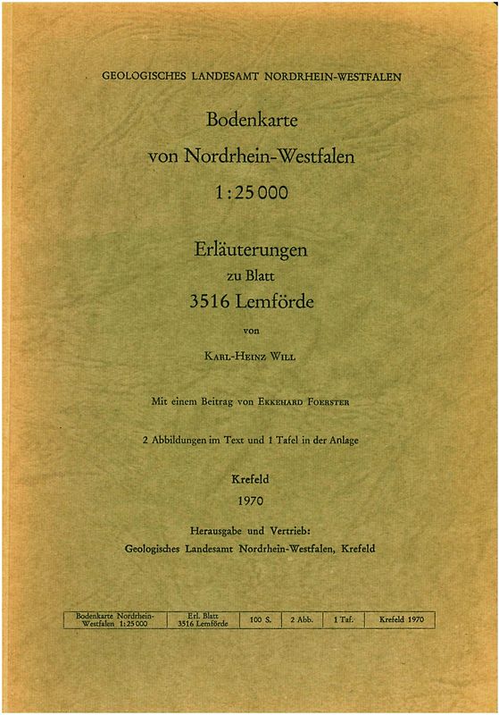 Bodenkarten von Nordrhein-Westfalen 1:25000 / Lemförde