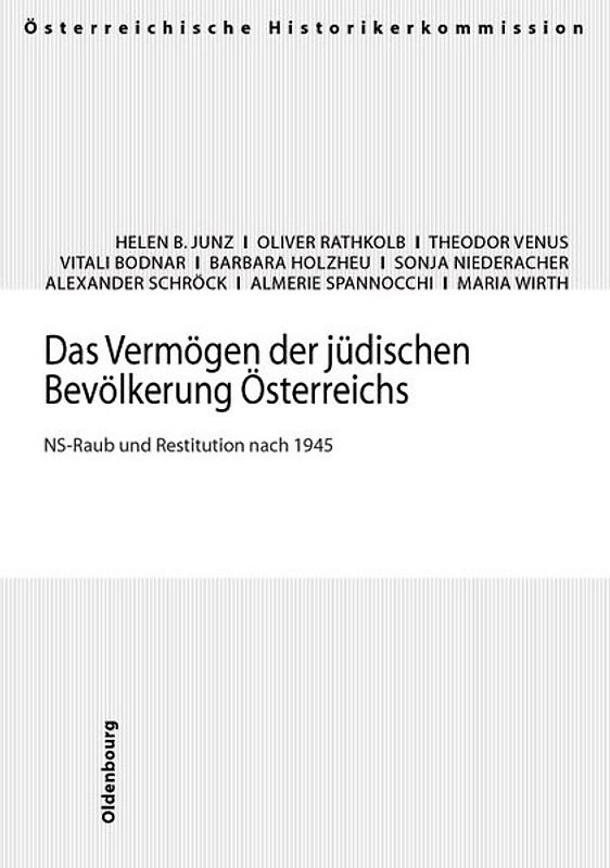 Das Vermögen der jüdischen Bevölkerung Österreichs