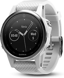 Image of Garmin Fenix 5S 42 mm zilver met siliconebandje wit (Refurbished)