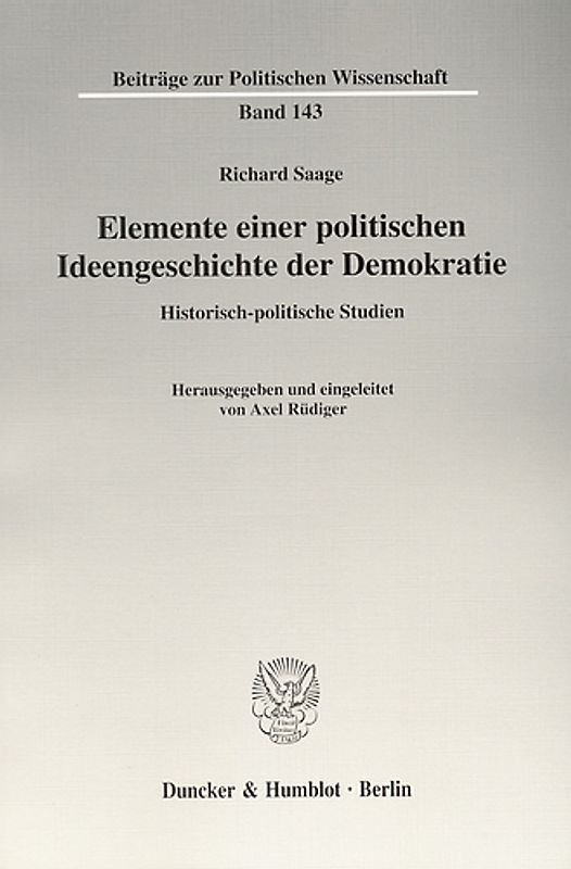 Elemente einer politischen Ideengeschichte der Demokratie.