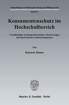 Konsumentenschutz im Hochschulbereich.