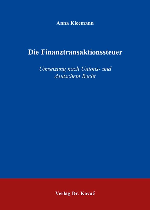 Die Finanztransaktionssteuer