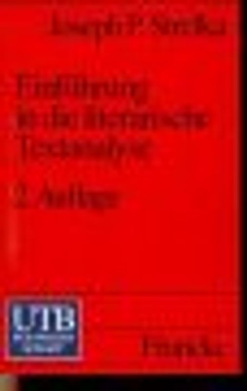 Einführung in die literarische Textanalyse