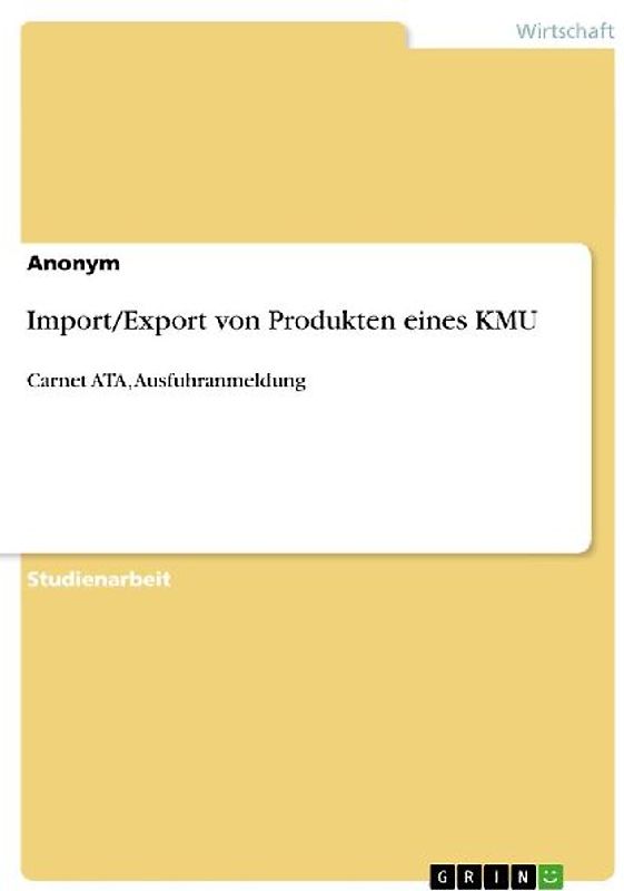 Import/Export von Produkten eines KMU