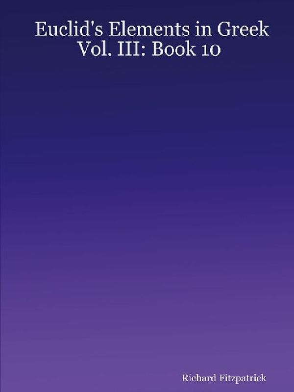 Euclid's Elements in Greek