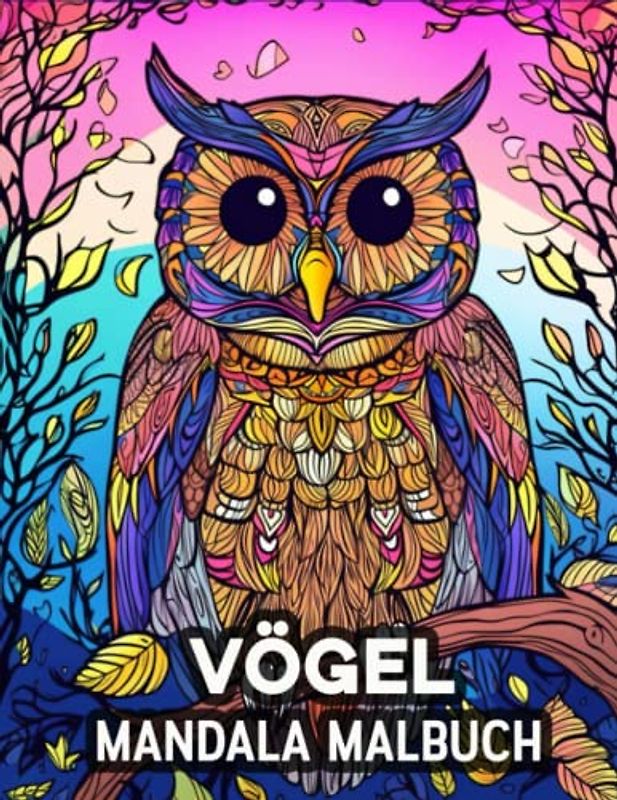 Vögel Mandala Malbuch: 60 schöne Ausmalbilder, tolles Vogel-Malbuch für Jugendliche und Erwachsene