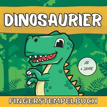 Fingerstempelbuch Dinosaurier ab 2 Jahre: Fingerstempeln für Kleine Künstler - Fingerstempel Dino und Kritzelbuch ab 1 Jahr - Finger Stempeln Buch, Punktmarker Malbuch und Bastelbuch ab 2 Jahre