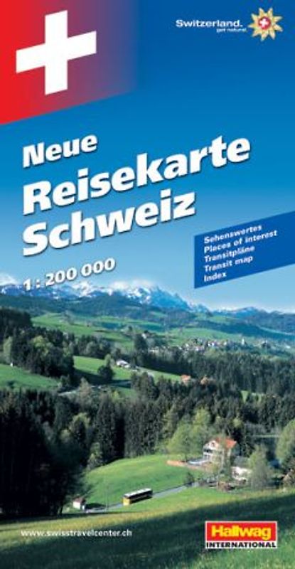 Schweiz Neue Reisekarte Strassenkarte 1:200 000
