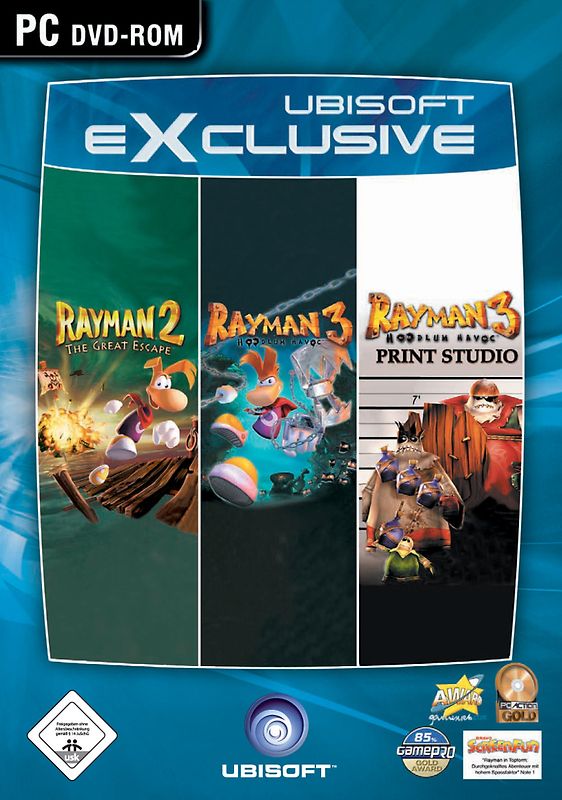 Rayman 2 / Rayman 3 / Rayman 3 - Print Studio [3 CD-ROMs, UbiSoft eXclusive] PC Spiele