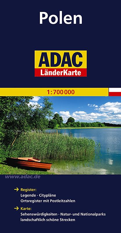 ADAC Länderkarte Polen 1:700.000