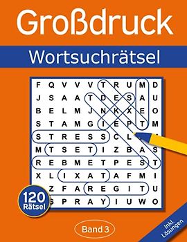 Wortsuchrätsel Großdruck: Rätselheft für Senioren und Erwachsene mit 120 Buchstabenrätseln in großer Schrift - Band 3