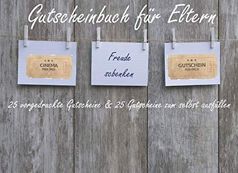 Gutscheinbuch für Eltern: ca 21x15cm Gutscheinbuch mit Gutscheinen für Eltern | Gutscheine, um deinen Eltern Anerkennung zu zeigen | Vorgedruckte Gutscheine und Vorlagen zum selbst Ausfülle
