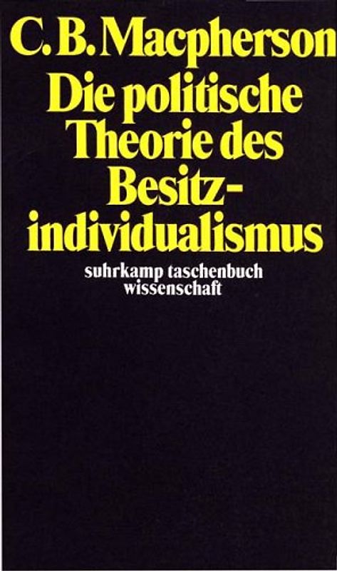 Die politische Theorie des Besitzindividualismus