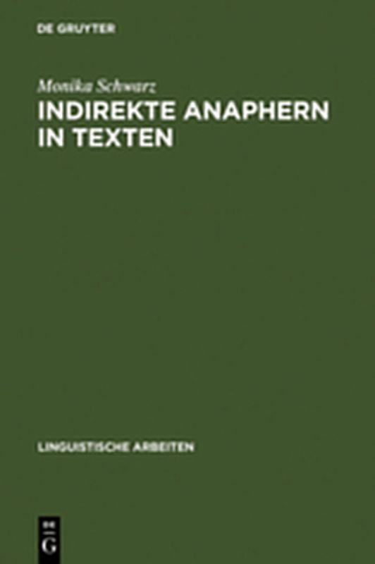 Indirekte Anaphern in Texten