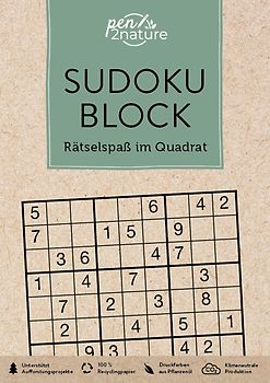 Sudoku-Block: Rätselspaß im Quadrat. 192 Sudokus in 3 Schwierigkeitsstufen