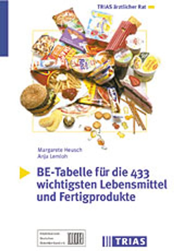 BE-Tabelle für die 433 wichtigsten Lebensmittel und Fertigprodukte