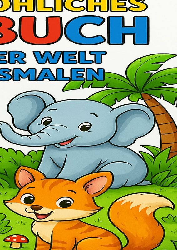 Mein fröhliches Malbuch – Tiere der Welt zum Ausmalen