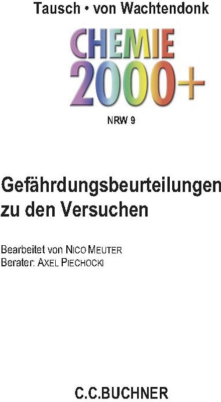 Chemie 2000+ NRW / Chemie 2000+ NRW Gefährdungsbeurteilungen 9
