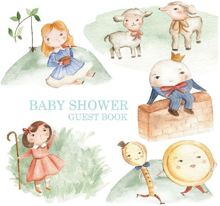 Nursery Rhyme Baby Shower Guest Book