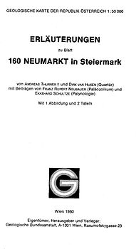 Erläuterungen zu Blatt 160 Neumarkt in Steiermark