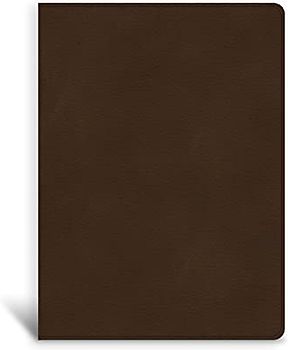 CSB Single-Column Wide-Margin Bible, Brown Leathertouch