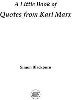 A Little Book of Quotes from Karl Marx