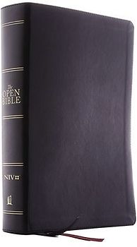 The Niv, Open Bible, Leathersoft, Black, Red Letter Edition, Comfort Print
