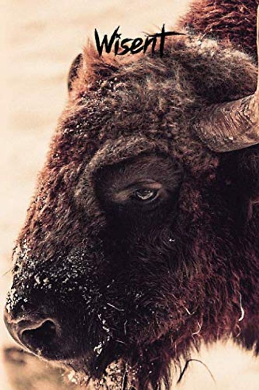 WISENT: Notebook with animals on cover ,100 Pages, Lined, 6" x 9" (15.24 x 22.86 cm). Perfect For Kids and adult!