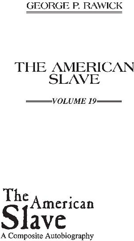 The American Slave