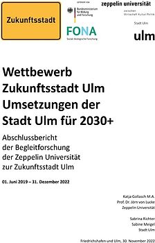 Wettbewerb Zukunftsstadt Ulm - Umsetzungen der Stadt Ulm für 2030+