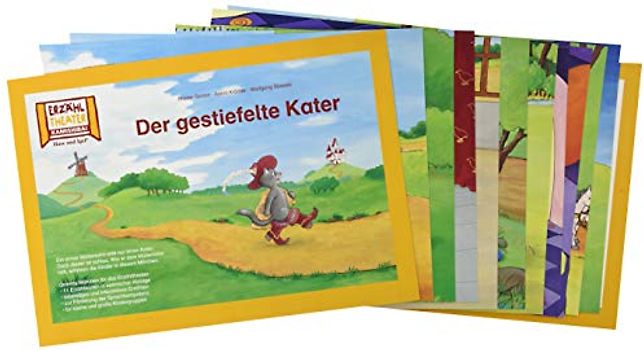 Kamishibai: Der gestiefelte Kater: 11 Bildkarten für das Erzähltheater