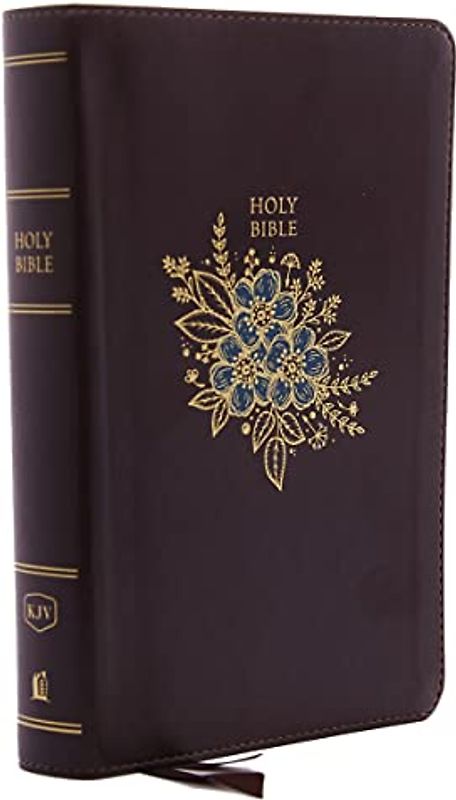 KJV, Deluxe Reference Bible, Personal Size Giant Print, Imitation Leather, Burgundy, Indexed, Red Letter Edition